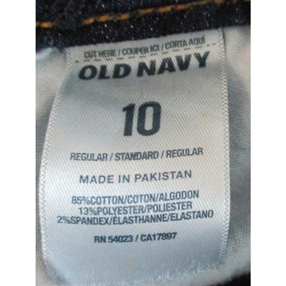 Old Navy Women's The Flirt Dark Wash Mid Rise Boot Cut Blue Jeans Size 10 - Picture 8 of 9